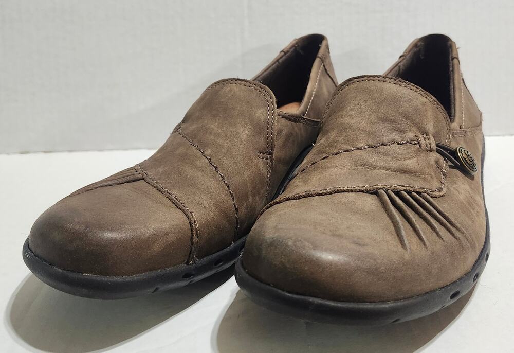 Rockport Cobb Hill CG8932 Womens Size 8N Brown Leather Comfort Loafers Slip On